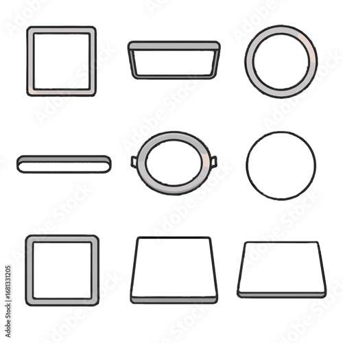 Icon disc lights vector rectangular light panel ceiling frameless led large