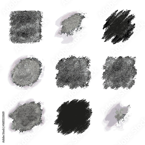 Smudge bold icon vector uneven shading graphite charcoal area patch light grid