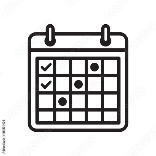 Wall Calendar Business Icon