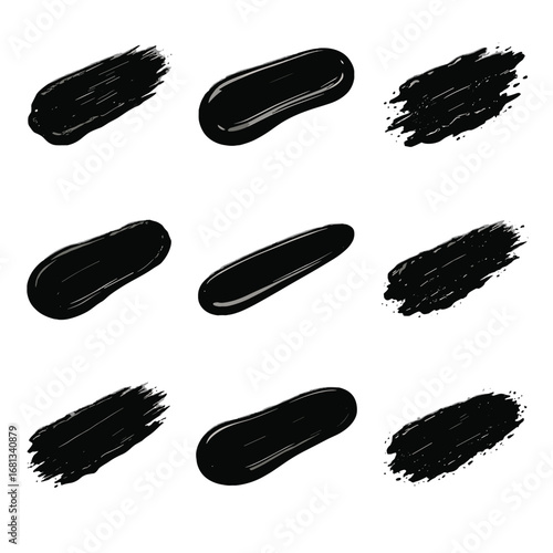 Mechanical worn streaks thick grease icon machinery smooth vector oil petroleum industrial