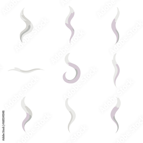 Spiral icon vectors light vapor airy fog curl smoke trails drift vector