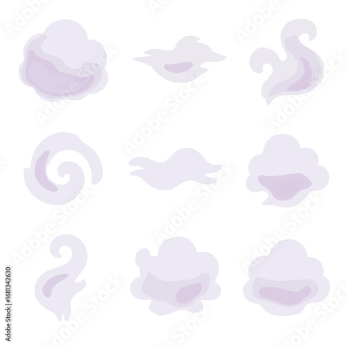 Smoke fog icon translucent wave vector gentle icons twilight puff subtle light