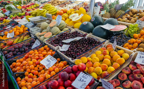 Photography Fresh fruit at the morning street market in Italy