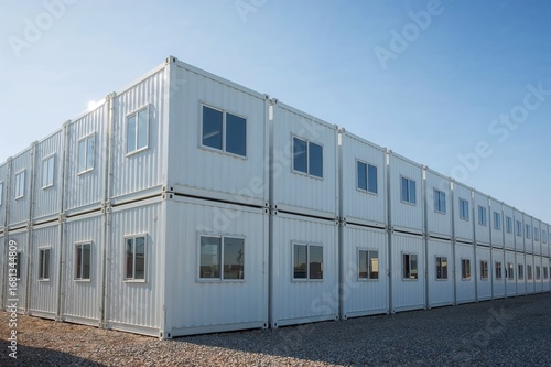 Modular office units assembled for workspace construction