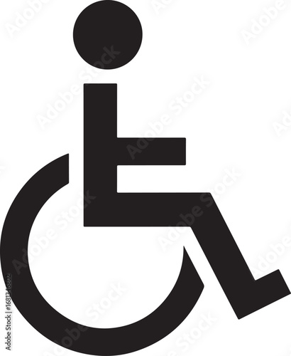 Universal symbol of access for disabled individuals wheelchair user icon