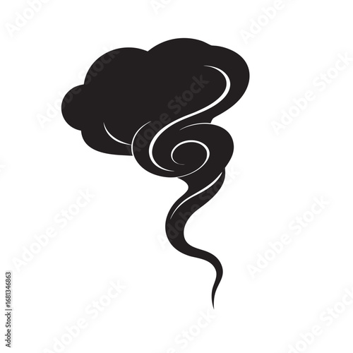 silhouette of various smoke set bundle on the white background
