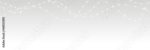 Photos Transparent, banner, vector, gold, advertising garland holiday winter border with bright light colours