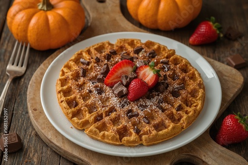 Waffles made with pumpkin s...