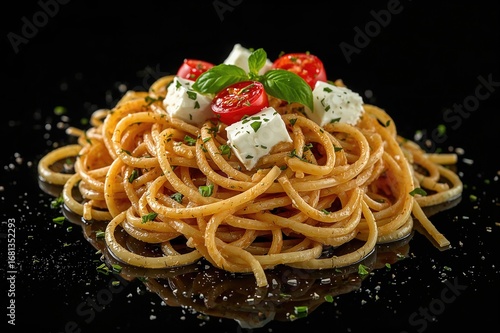 Close-Up of Pasta Tossed wi...