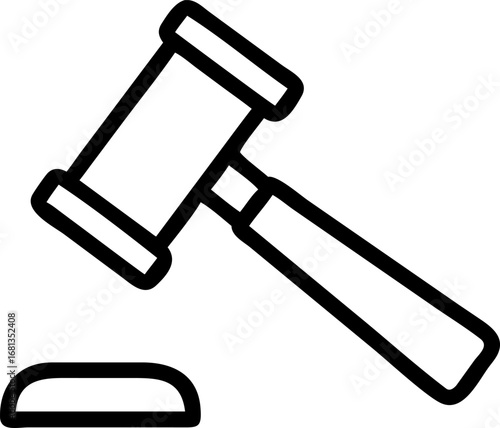 vector illustration of a hammer