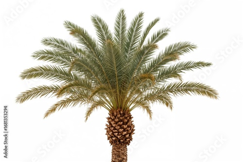 Single palm tree isolated o...