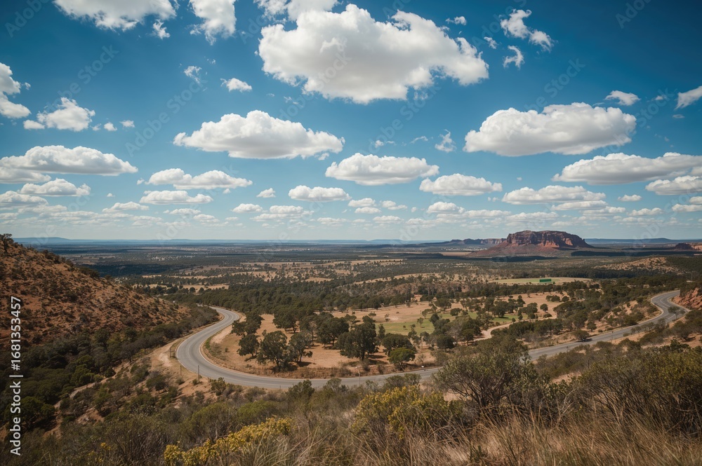 Fototapeta premium Recreational areas and highways in the region
