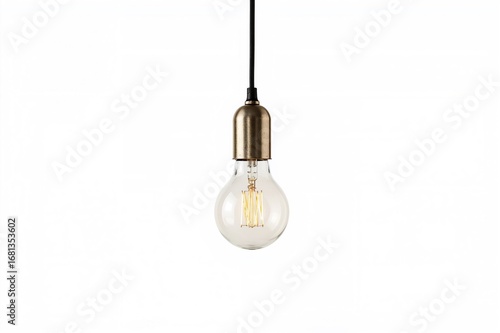 Single light bulb suspended...