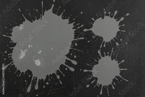 Messy gray ink splatter on ...
