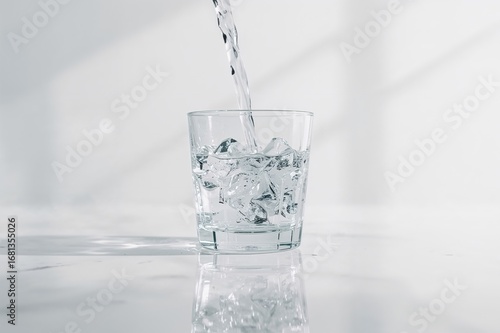 Filling a cup with water