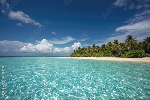 Tropical beach with a heave...