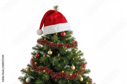 A Christmas tree adorned wi...