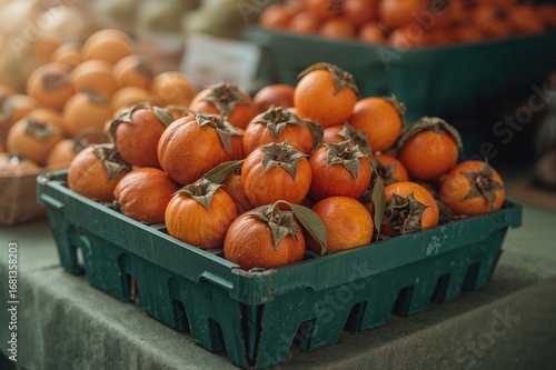 Fresh persimmons available ...