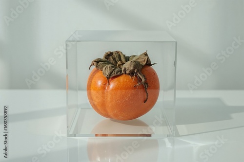 Decaying persimmon inside a...
