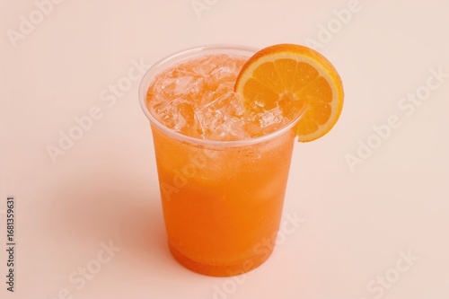 Plastic Cup Filled With Ora...