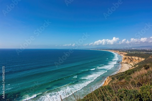 Clear skies and deep blue s...
