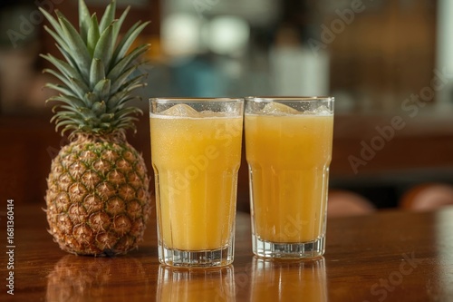 Two glasses filled with fre...