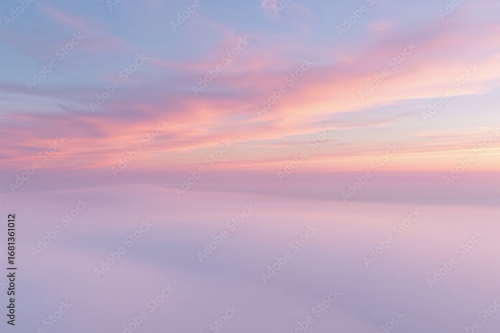 Fototapeta premium Image Showing Mixed Soft Pastel Shades Representing Cloudy Fog and Mist