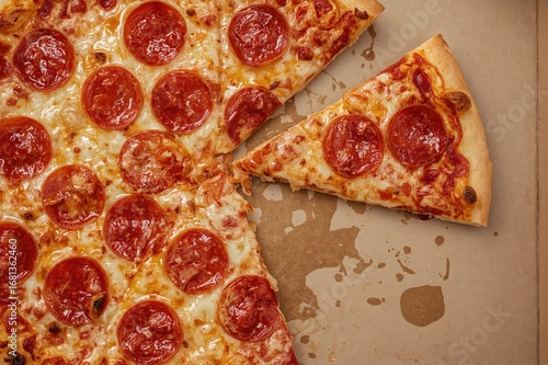 Slice taken from pepperoni ...