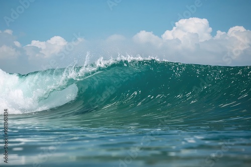 Sea wave with sky backdrop ...