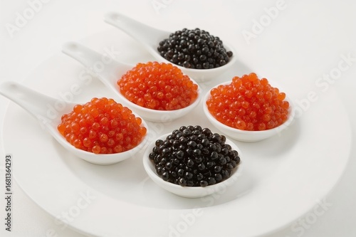 Red and black caviar elegan...