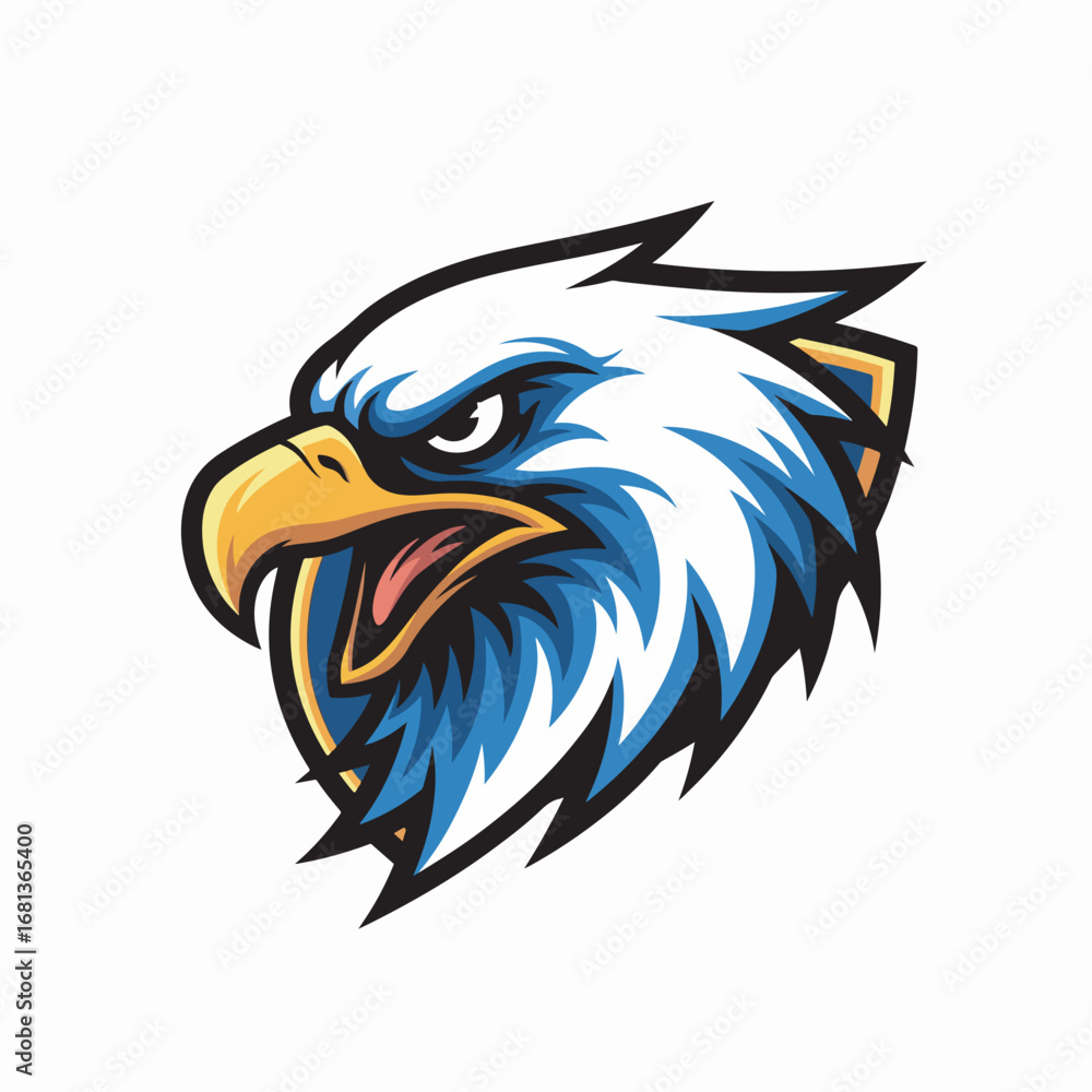 Fototapeta premium Fierce Eagle Head Mascot Vector
