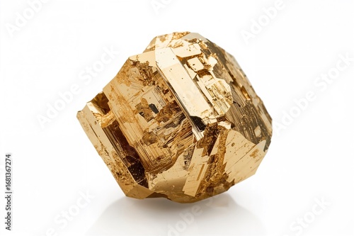 Single shiny pyrite mineral...