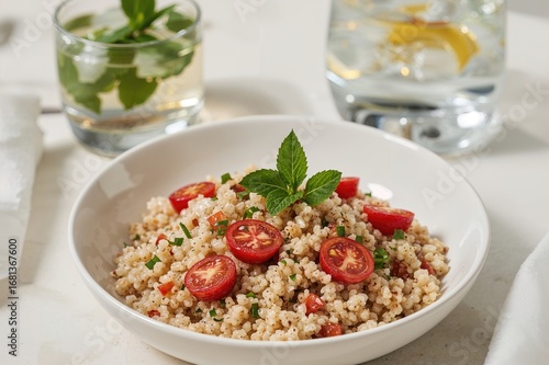 Healthy quinoa and tomato s...