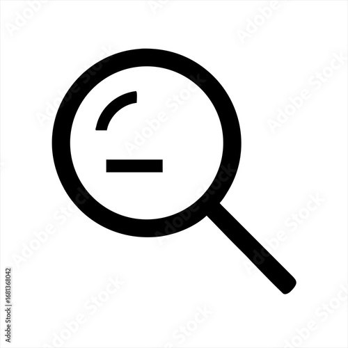 Magnifying glass with a minus symbol icon for zoom out functionality