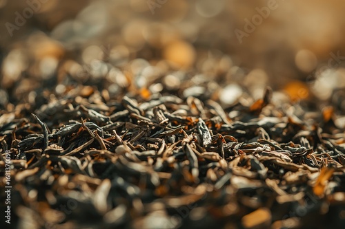Close-up shot of oolong tea...