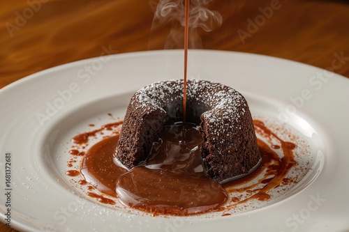 Dish of tasty fresh fondant...