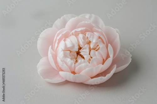 Delicate pale pink peony fl...