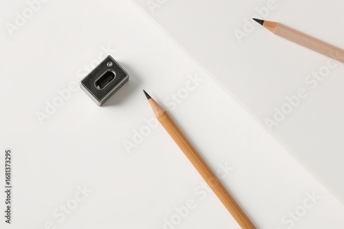 Wooden pencil and sharpener...
