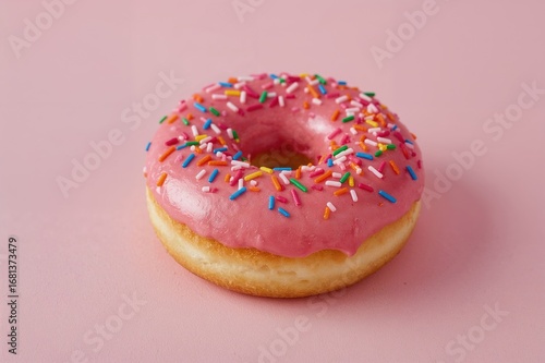 Soft pink background with a...