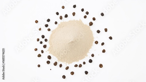 Top view of crushed white p...