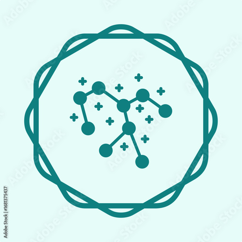 Constellation symbol trendy artwork useful vector Illustration circle design handsome colorful background