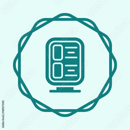 Digital Signage symbol trendy artwork useful vector Illustration circle design handsome colorful background