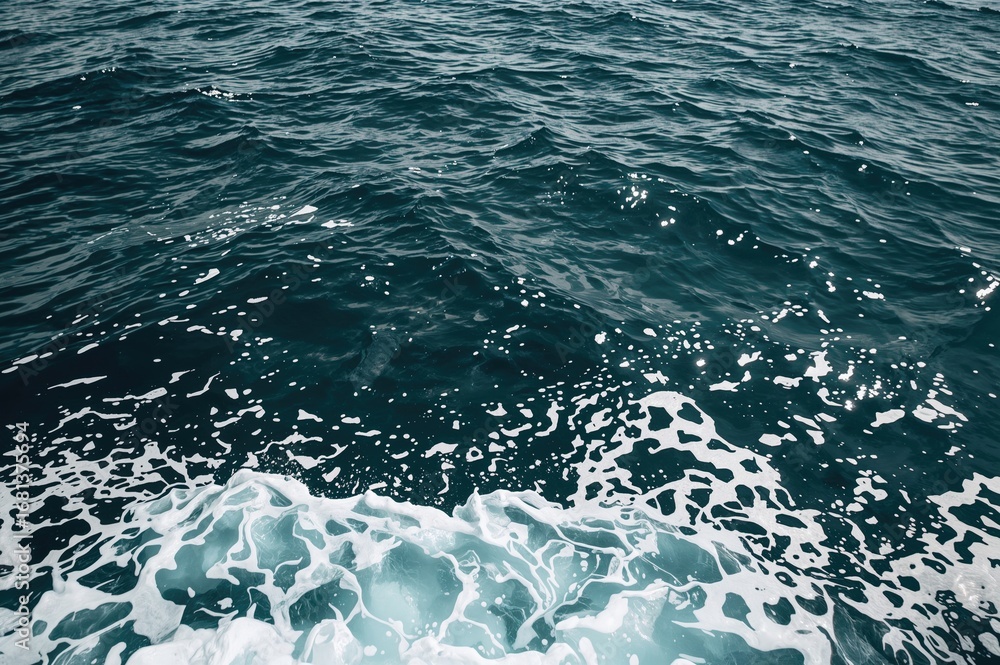 Obraz premium Aboard a ferry crossing the vast ocean