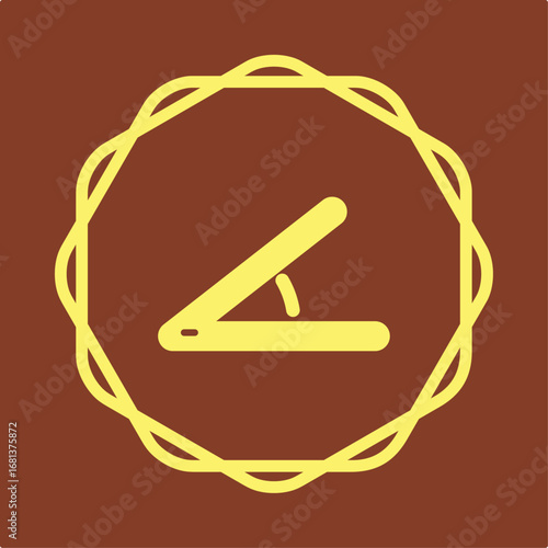 Fillet symbol trendy artwork useful vector Illustration circle design attractive colorful background