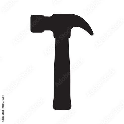 Claw Hammer Silhouette Icon