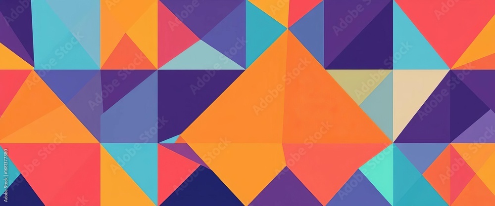 Fototapeta premium Colorful geometric pattern fashion sale banner, editable Instagram & Facebook post, discount, facebook