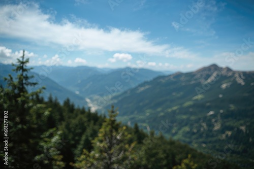 Scenic mountain vista under...