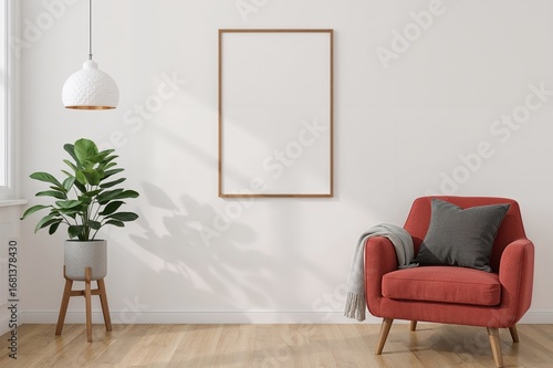 Potted plant placed on a wo...