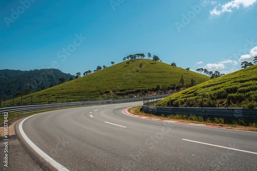 Panoramic landscape of a su...