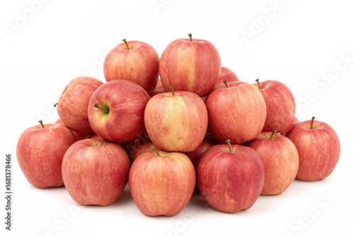 Stack of pink lady apples o...